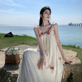 Plataz Dress Women's Summer 2024 New Small Design Sensational Tea-Smited Dress