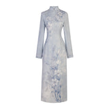 Plataz Design Frosting Chinese Wind Improvement Chinese Elements Cheongsam Half Skirt Set 8908