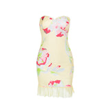 Plataz Spring 2025 New Dress Mori Style Temperament Casual Print Braided Kitty Skirt DJPT