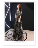 Plataz Sky Evening Dress 2025 New Spring Long-Term Skinny Noble Banquet Annual Conference Host Performance Dress Dress Woman