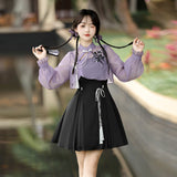 Plataz Design Iris Ink Butterfly Chinese Style Improve The Chinese Elements Of The Female Coat Sling Skirt Suit 9057