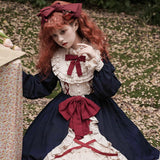 Plataz Design 20 New Cream OP Long-Sleeved Skirt Fresh Cute Lolita Sweet Soft Sister Dress 6123