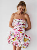 Plataz And Spicy Body-Repair Printed Floral Dress Dress Dress Dress Woman With New Summer Tsets And Folds