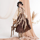 Plataz Design Fan Butterfly Chinese Style Improvement Han Element Women's Coat Sling Skirt Suit 8898