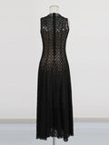 Plataz Temperament Style Dress 2025 Summer New Round-Neck Sleeveless Texture High-End Knitted Dress Woman