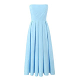 Plataz Sexy Women's Summer Wearing A Fish Bone Thoracic Dress Pure Style Hot Girl Repair In The Back Of The Long Dress HZ0628