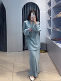 Plataz 2024 New Glazed Forged Waist Waist Pajamas Style Dress Suit Woman