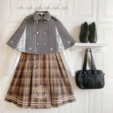 Plataz Design Little Detective Dress Cloak Set Student Lolita6303