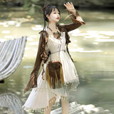 Plataz Design Fantasy Sand Chinese Style Improvement Chinese Elements Of Women's Top Dress Suit 7076