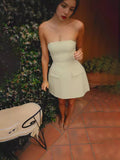 Plataz Summer Women's New Sexy Temperament Solid Color Palette Tective Dress