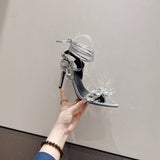 Plataz Heels 2025 New Sexy Cross-Lace With Water Toe Summer With High Heel Sandals High Quality Shoes