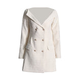 Plataz Elegant High-End Hair This Bag Of Ass Dress 2025 Spring New Word Shoulder To Waist Thin Dress Woman