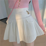 Plataz A-Word Skirt 100-Fold Skirt High-Waist Temperament Short Skirt Spring 2025 New Shade Thin Skirt Female Tide DJPT