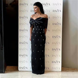 Plataz Temperament Dress Sexy Shoulder Name Party Dinner Dress Banding Skirt