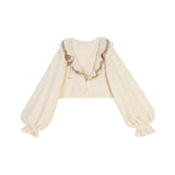 Plataz Design Fan Butterfly Chinese Style Improvement Han Element Women's Coat Sling Skirt Suit 8898