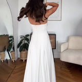 Plataz Summer New Breast-Scuffed Sleeveless High-End Temperament Mid-Long Dress