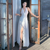 Plataz Dress Women's Summer Seaside Holiday Super Fairy Dew Back Dress Bohemian Dress Skirt Ambiance