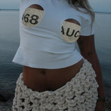 Plataz Summer 2025 New Fashion Style Casual Bair Tycoat Short-Sleeved T-Shirt For Women DJPT