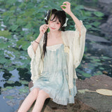 Plataz Design Haiyan Girl Chinese Style Improvement Han Element Women's Shawl Sling Skirt Set 7131