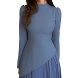 Plataz And Winter New Fashion Round Neck French Design Feeling 100 Fold Dress