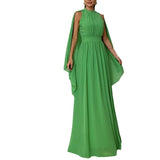 Plataz 2024 Summer Neck Chiffon Dress Light Luxury Sexy Shawl Dress