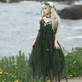 Plataz Design Moss Chinese Wind Improvement Han Elements Ancient Style Fairy Sling Skirt 7118