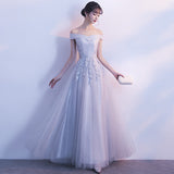 Plataz Evening Dress Woman 2025 Summer Temperament Atmospheric Elegant One-Word Shoulder Host Maid Dress Small Thin