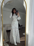 Plataz 2024 Gentle Wind Small Fresh Flowers And Leaves Long Dress