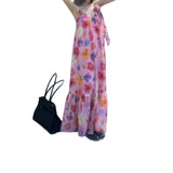 Plataz Summer Dress New Holiday Style V Tie Sling Dress