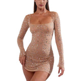 Plataz Women's New Dress Bodybony Dress Squins HZ0628