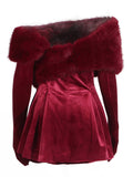 Plataz Temperament Elegant Style Velvet Skirt 2025 Summer New Bra Wearing More French Wool Design Dress Dress Woman