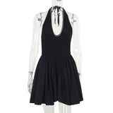 Plataz Drill U Collar Sexy Hanging Waist Dress Female New Temperament Fashion Skirt DJPT