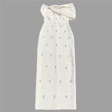 Plataz Temperament Dress Sexy Shoulder Name Party Dinner Dress Banding Skirt