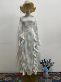 Plataz Spring Gentle Style Dress With Printed Sleeve Dress