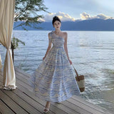 Plataz Tourism To Take Pictures Of Oblique Shoulder Dress Niche Design Temperament Waist Skirt Sanya Resort Beach Dress