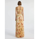 Plataz Evening Dress Sling Print Dress Goddess
