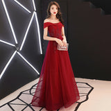 Plataz Evening Dress 2025 Spring Shoulder Birthday Dinner Party Host Art Examination Dress Woman