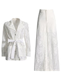 Plataz Elegant Commuter Style Suit Women's New Spring 2025 With Lace Horn Pants Two-Piece
