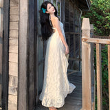 Plataz Sanya Beach Resort Dress Women Feel Hanging Neck Long Dress