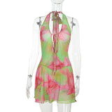 Plataz Exploding Print Outback Holiday Dress Summer Women's High-End French Dress DJPT