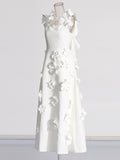 Plataz Elegant Famous Style Dress 2025 Spring Model High-End Splicing Three-Dimensional Flower Hanging Dress Women's Dress
