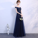Plataz Evening Dress Woman 2025 Summer Temperament Atmospheric Elegant One-Word Shoulder Host Maid Dress Small Thin