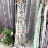Plataz Oil/8 Colors 2025 Elegant Hanging Neck-Luck Holiday Flowers Unique Special Beach Dress