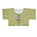 Plataz Design Yuehua Tour Chinese Style Improvement Chinese Elements Of The New Chinese Style Women's Short-Sleeved Blouse Trousers Set 9086