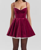 Plataz Dress Retro White Hot Girl Slings To The Belt Princess Christmas New Year Dress Pony Dress HZ0628