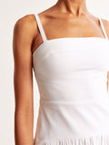 Plataz Summer New Fashion Waist Solid Color Pressure Fold Solid Color Sling Dress