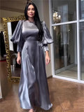 Plataz Lantern Sleeve Long-Sleeved Vertinands In Autumn And Tying Dresses For Women