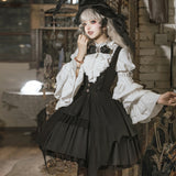 Plataz Teased Original Morning Witch Lolita Female Lolita Hat Shirt With Adorable Style Set 7150