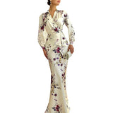 Plataz 2025 New Women's Solid-Colored Long-Sleeved Jacket Half-Dress Fashion Suit