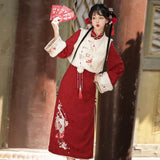 Plataz Xiang Snake Presents Rui Hanfu Women's Chinese Style Improve Han Element Mague Cheongsam Set X161